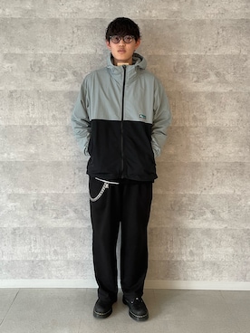 「FREDY&GLOSTER」｜「アイテム（ナイロンジャケット）」を使った、ミッチーさん（メンズ・173cm）の冬コーディネート