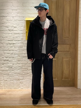 「FREDY&GLOSTER」｜「アイテム（マウンテンパーカー）」を使った、ミッチーさん（メンズ・173cm）の冬コーディネート