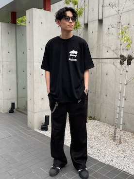 「GEVACO（ゲバコ）のアイテム」を使った、ミッチーさん（メンズ・173cm）の夏コーディネート