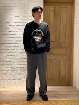 「GLOSTER（グロスター）のアイテム」を使った、ミッチーさん（メンズ・173cm）の秋コーディネート