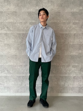 「GLOSTER（グロスター）のアイテム」を使った、ミッチーさん（メンズ・173cm）の秋コーディネート