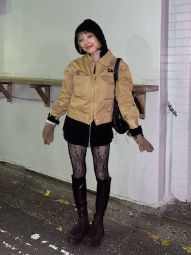 「アイテム（パーカー）」を使った、ｃａｌｉｎさん（レディース・146cm）の冬コーディネート