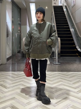 「eL（エル）のアイテム（パンツ）」を使った、ｃａｌｉｎさん（レディース・146cm）の冬コーディネート