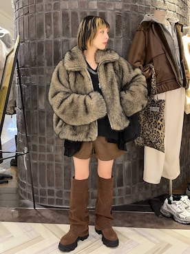 「アイテム（バックパック/リュック）」を使った、ｃａｌｉｎさん（レディース・146cm・20代）の冬コーディネート