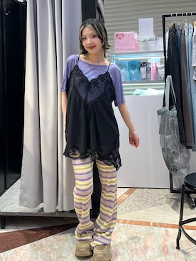 「アイテム（ローファー、ベージュ系）」を使った、calinさん（レディース・146cm）の夏コーディネート