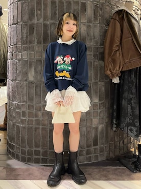 「アイテム（ポーチ）」を使った、ｃａｌｉｎさん（レディース・146cm）の冬コーディネート