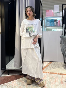 「アイテム（ローファー、ベージュ系）」を使った、calinさん（レディース・146cm）の夏コーディネート