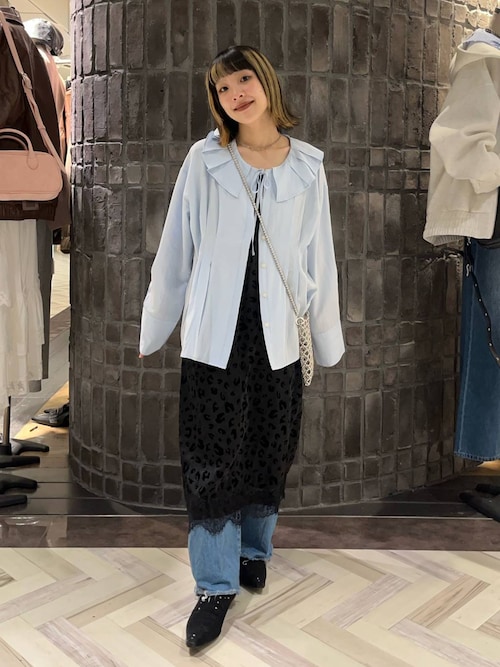 eL】Tuck Frill Collar Shirt/645564（シャツ/ブラウス）｜eL（エル