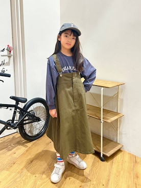 「アイテム（ワンピース/ドレス）」を使った、ゆあんさん（キッズ・125cm）の秋コーディネート