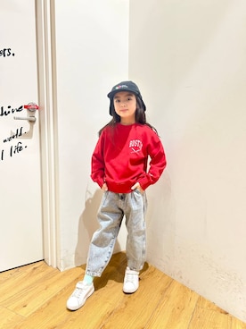 「Champion（チャンピオン）のアイテム」を使った、ゆあんさん（キッズ・120cm）の冬コーディネート