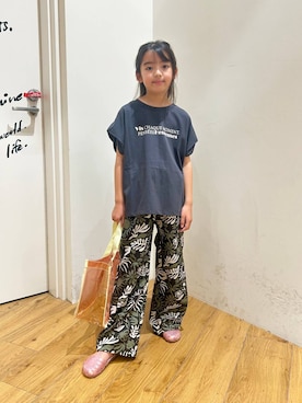 「アイテム（トップス）」を使った、ゆあんさん（キッズ・124cm）の夏コーディネート