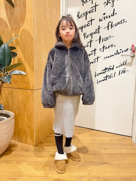 「アイテム（ブルゾン）」を使った、ゆあんさん（キッズ・126cm）の冬コーディネート