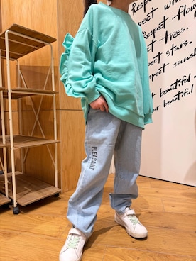 「BAYFLOW（ベイフロー）のアイテム」を使った、ゆあんさん（キッズ・126cm）の冬コーディネート