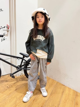 「アイテム（スウェット）」を使った、ゆあんさん（キッズ・126cm）の秋コーディネート