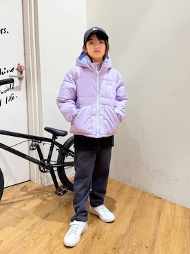 「アイテム（スウェットパンツ）」を使った、ゆあんさん（キッズ・125cm）の秋コーディネート