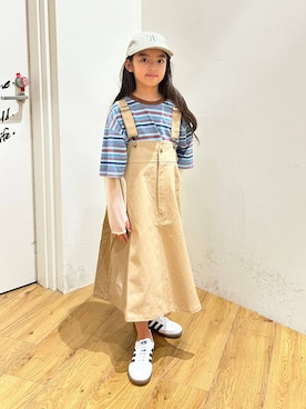 「アイテム（ワンピース）」を使った、ゆあんさん（キッズ・124cm）の秋コーディネート