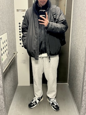 「ENNOY（エンノイ）のアイテム」を使った、shira0217さん（メンズ・185cm）の冬コーディネート