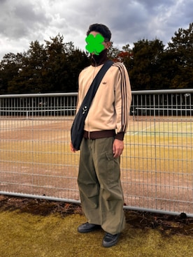 「アイテム（ジャージ）」を使った、ろあんさん（メンズ・170cm）の秋コーディネート