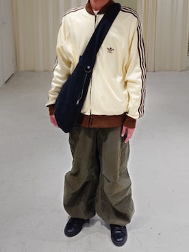 「アイテム（ジャージ）」を使った、ろあんさん（メンズ・170cm）の秋コーディネート