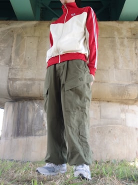 「アイテム（ジャージ）」を使った、ろあんさん（メンズ・170cm・30代）の秋コーディネート