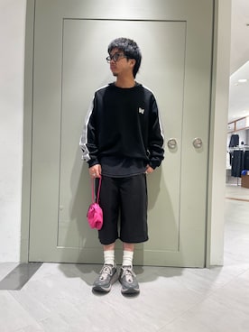 「BEAVER（ビーバー）のアイテム（パンツ）」を使った、松木　幹太さん（メンズ・169cm）の夏コーディネート