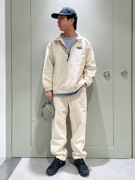 「MANASTASH（マナスタッシュ）のアイテム（パンツ）」を使った、松木　幹太さん（メンズ・168cm）の春コーディネート