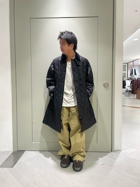 「Barbour（バブアー）のアイテム（その他アウター）」を使った、松木　幹太さん（メンズ・169cm）の秋コーディネート