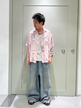 「schott（ショット）のアイテム（トップス）」を使った、松木　幹太さん（メンズ・169cm）の夏コーディネート