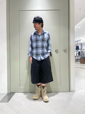 「BEAVER（ビーバー）のアイテム」を使った、松木　幹太さん（メンズ・169cm）の春コーディネート