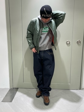 「MANASTASH（マナスタッシュ）のアイテム（パンツ）」を使った、松木　幹太さん（メンズ・168cm）の秋コーディネート