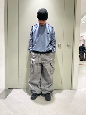 「BEAVER（ビーバー）のアイテム（パンツ）」を使った、松木　幹太さん（メンズ・169cm）の春コーディネート