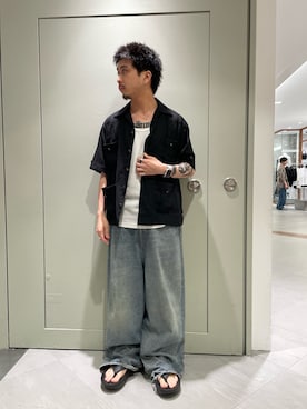 「schott（ショット）のアイテム（トップス）」を使った、松木　幹太さん（メンズ・169cm）の夏コーディネート