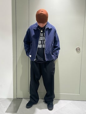 「MANASTASH（マナスタッシュ）のアイテム（スラックス）」を使った、松木　幹太さん（メンズ・168cm）の秋コーディネート