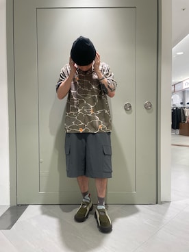「MANASTASH（マナスタッシュ）のアイテム」を使った、松木　幹太さん（メンズ・169cm）の夏コーディネート