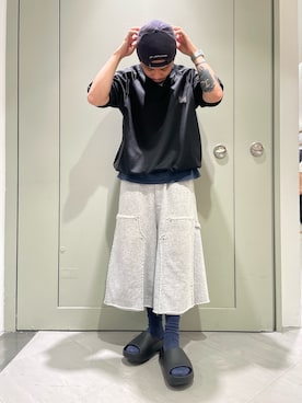 「BEAVER（ビーバー）のアイテム」を使った、松木　幹太さん（メンズ・169cm）の夏コーディネート