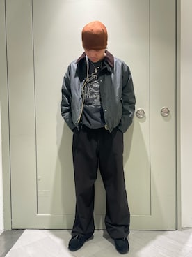 「低身長男子」｜「アイテム（モカシン/デッキシューズ）」を使った、松木　幹太さん（メンズ・168cm）の秋コーディネート