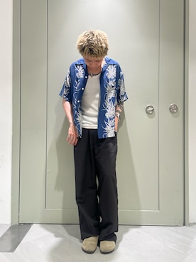 「schott（ショット）のアイテム」を使った、松木　幹太さん（メンズ・169cm）の夏コーディネート