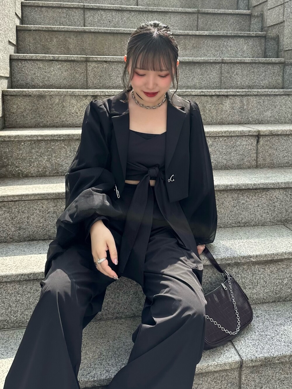 【Mavie.7】 袖チュールショートジャケット(完売品) Mavie..7（メヴィセットゥ）の「【Mavie..7】袖チュールショート