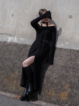 「スリットワンピース」｜こんさん（レディース・153cm）の秋コーディネート