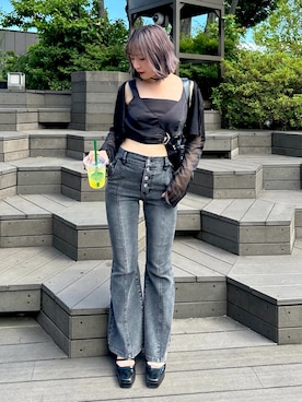 「アイテム（その他トップス）」を使った、こんさん（レディース・153cm）の夏コーディネート