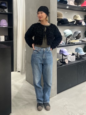 「kaorinomori（カオリノモリ）のアイテム」を使った、iwasaさん（レディース・162cm）の冬コーディネート