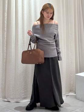 「BABYLONE（バビロン）のアイテム（スカート）」を使った、ありんこさん（レディース・155cm）の秋コーディネート