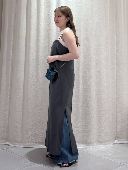 BABYLONE◆トップス/FREE/コットン/GRN/2430010230 RANDOM GATHER BARE TUNIC(36 WHITE): TOPSjosemoon