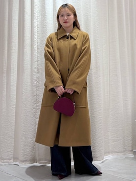 「アイテム（ステンカラーコート）」を使った、ありんこさん（レディース・155cm）の秋コーディネート