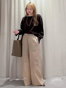 「BABYLONE（バビロン）のアイテム」を使った、ありんこさん（レディース・155cm）の春コーディネート