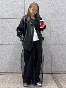 「アイテム（カバーオール）」を使った、ありんこさん（レディース・155cm）の秋コーディネート