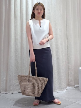 「アイテム（バングル/リストバンド）」を使った、ありんこさん（レディース・155cm・20代）の夏コーディネート