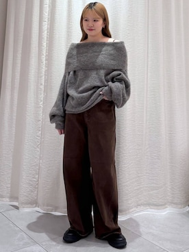 「MOHI（モヒ）のアイテム（ブーツ）」を使った、ありんこさん（レディース・155cm）の秋コーディネート