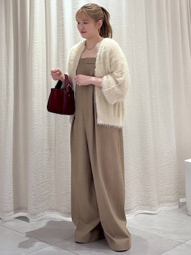 「アイテム（つなぎ/オールインワン）」を使った、ありんこさん（レディース・155cm）の秋コーディネート