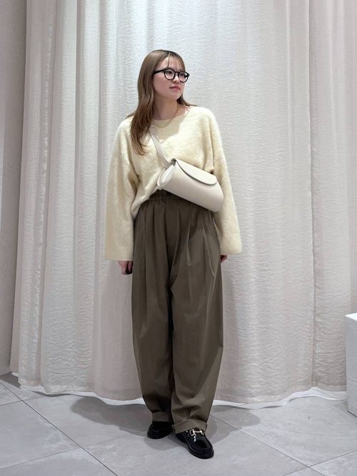 BABYLONE コットンナイロンタックパンツ カーキ 36サイズ パンツ